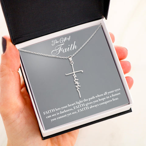 Faith Necklace With Message Card