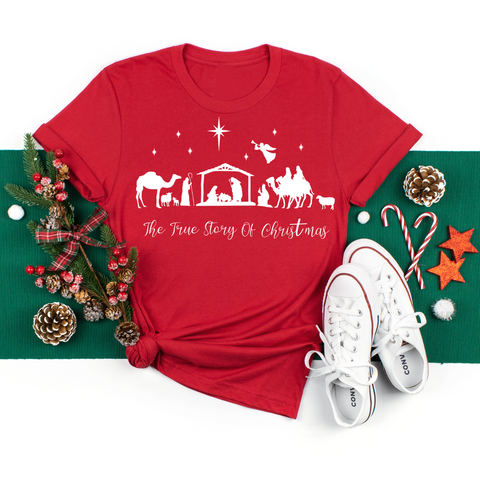 Red TRUE STORY of CHRISTMAS T-Shirt