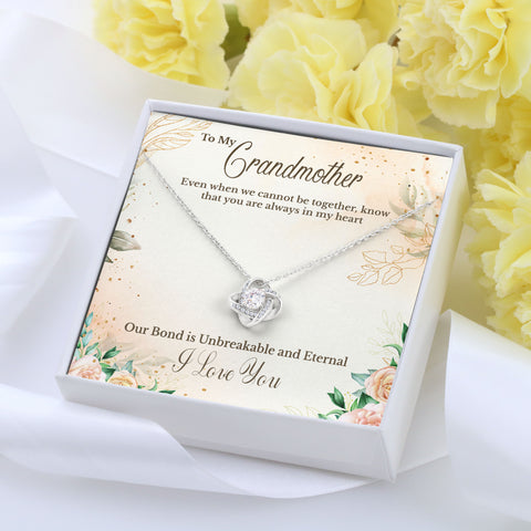 To Grandmother Love Knot Necklace