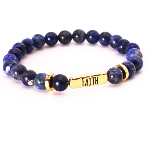 Blue FAITH Bracelet 12K Gold