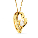 Valentines Husband to Wife Heart Necklace